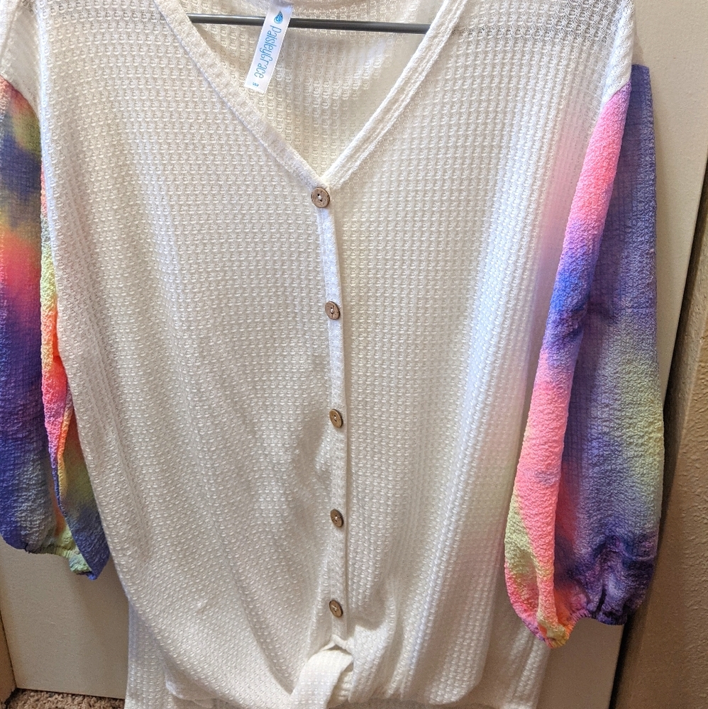 Paisley Grace Tie Front Top